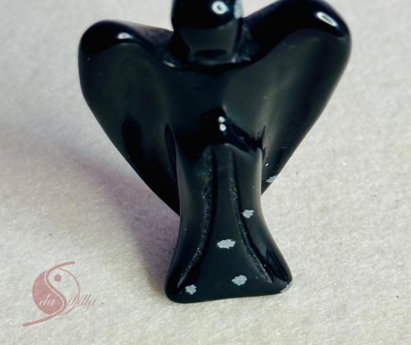 Engel aus Schneeflockenobsidian – Schutz & Loslassen (5 cm)